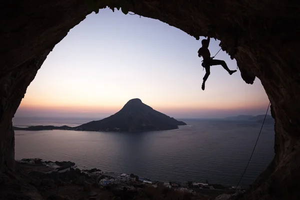 Escalade au coucher du soleil — Photo