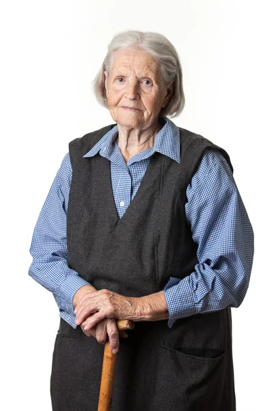 Retrato de uma mulher idosa calma — Fotografia de Stock