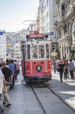 nostaljik tramvay İstanbul, Türkiye.