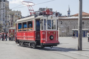 nostaljik tramvay İstanbul, Türkiye.