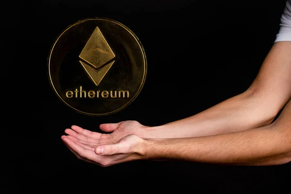 에테르 Etherum 암호화의 요소들 떨어진다 — 스톡 사진