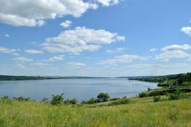 Yaz günü büyük Nehri ile kırsal