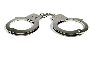 beyaz üzerine kelepçe