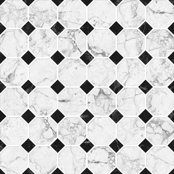 Witte en zwarte mozaïek patroon marmer. (High.Res.) — Stockfoto