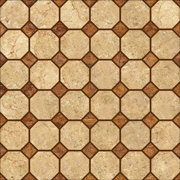 Beige mosaic pattern decor — Stock Photo, Image