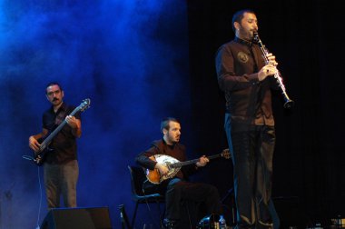 klarnet show şarkıcı sahne. Hüsnü senlendirici. Bologna - İtalya