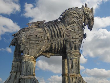 Truva atı Çanakkale kare, Türkiye.