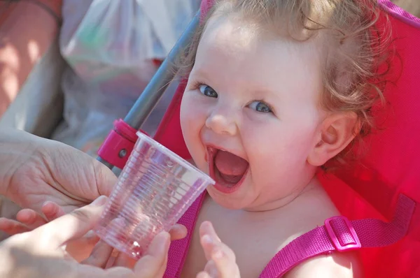 Blonde baby portrait. — Stock Photo, Image