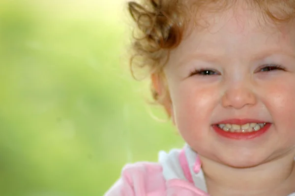 Portrait of cheerful blonde girl child. — Stock Photo, Image