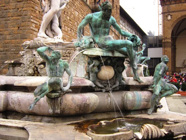 Collage med florentinska turistiska attraktioner, Florens, Toscana, Italien, Europa — Stockfoto
