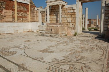 Sardis mozaikler, sart açık Müzesi.-Ege manisa, Türkiye