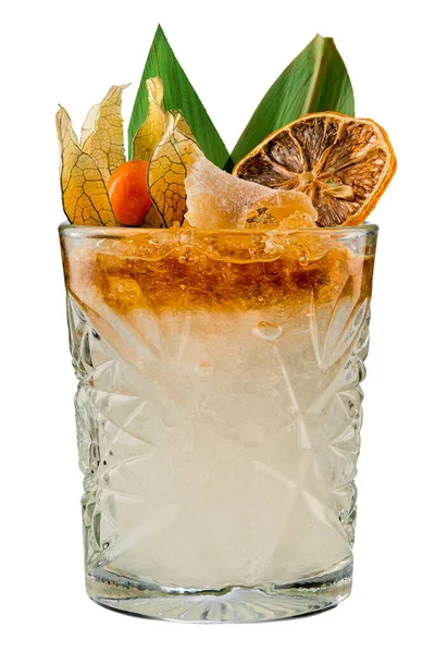 Classic Mai Tai Cocktail Aislado Cold Mai Tai Cocktail Con — Foto de Stock