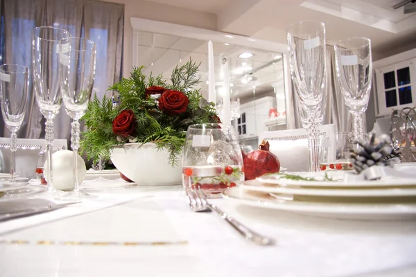 New Year's Eve beautiful table — Stock Photo, Image