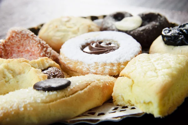 Plate of various cookies — Stock Photo, Image