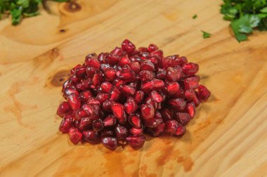 .malzemeler ahşap tahta üzerinde pişirme.