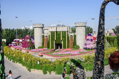 DUBAI, BAE - 28 Mart, Dubai Mucize Bahçesi, 16 Şubat 2022. 45 milyondan fazla çiçek var..