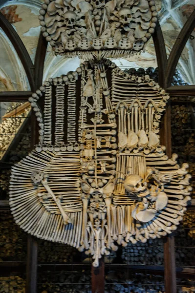 Kutna Hora Czech Republic May 2019 Structure Sculls Bones Chapel —  Fotos de Stock