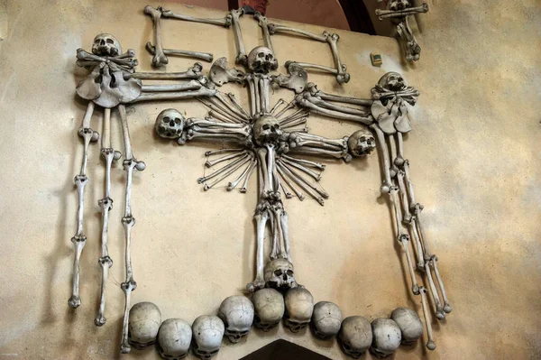 Kutna Hora Czech Republic May 2019 Structure Sculls Bones Chapel — ストック写真