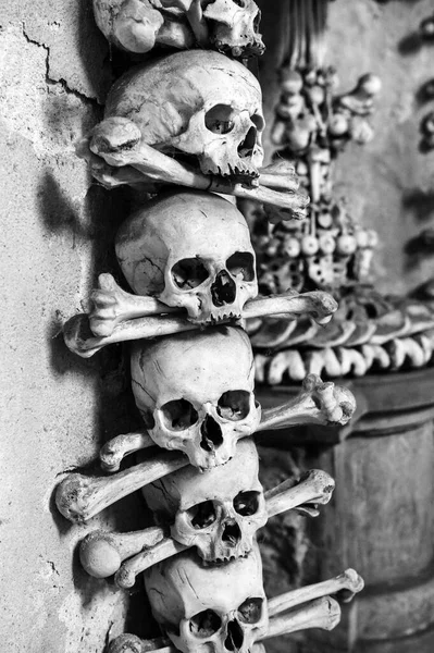 Kutna Hora Czech Republic May 2019 Structure Sculls Bones Chapel — Foto de Stock