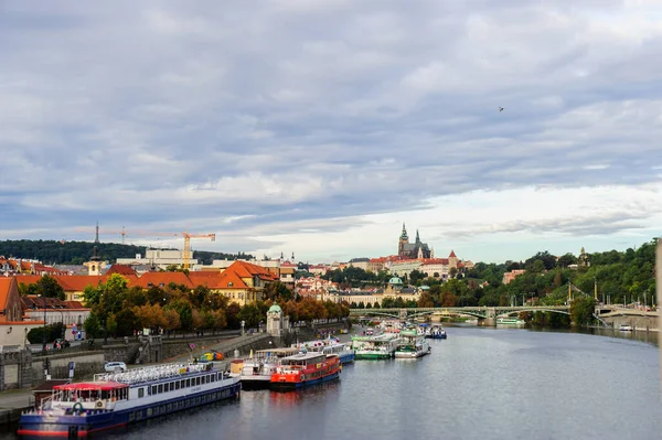 River Boat Vltava Prague Czech Republic — 图库照片