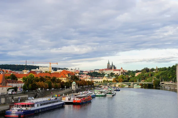 River Boat Vltava Prague Czech Republic — 图库照片