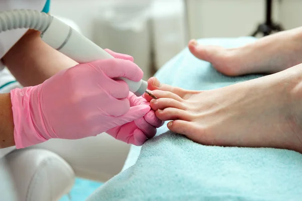 Foot Massage Spa Salon Woman Beauty Salon Pedicure Foot Massage — Photo