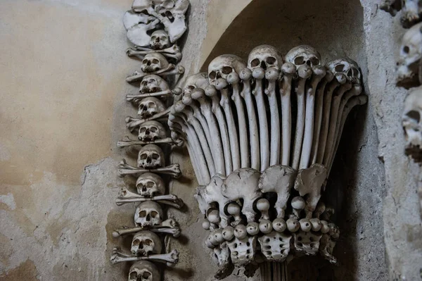 Kutna Hora Czech Republic May 2019 Structure Sculls Bones Chapel Φωτογραφία Αρχείου