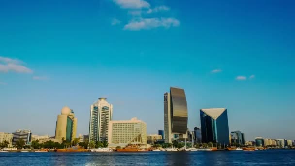 Dubai Vereinigte Arabische Emirate Vae Jan 2022 Dhows Und Die — Stockvideo
