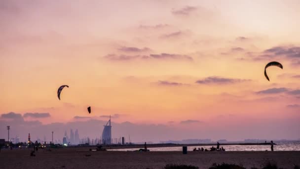 Dubai Januari Vliegers Die Vliegen Het Dubai International Kite Fest — Stockvideo