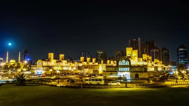 Sharjah Uae January 2022 Sharjah Central Souq External View Time — 비디오