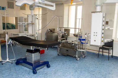 Hemodiyaliz odası ekipmanı. Kan değişimi..