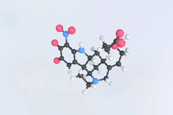 Cacotheline 분자. 분리 된 분자 모델. 3D 렌더링 — 스톡 사진
