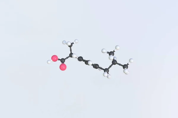 Molecola di ibuprofene. Modello molecolare isolato. Rendering 3D — Foto Stock