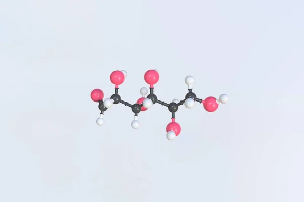 葡萄糖分子。分离分子模型。3D渲染 — 图库照片