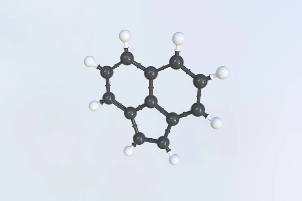 Acenaphthylene molecule. Isolated molecular model. 3D rendering — Stock Photo, Image