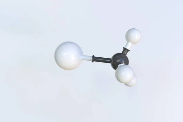 Μόριο μεθυλουδραργύρου, επιστημονικό μοριακό μοντέλο, looping 3d animation — Φωτογραφία Αρχείου