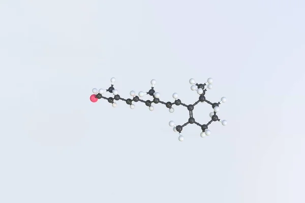 视网膜分子，分离分子模型。3D渲染 — 图库照片