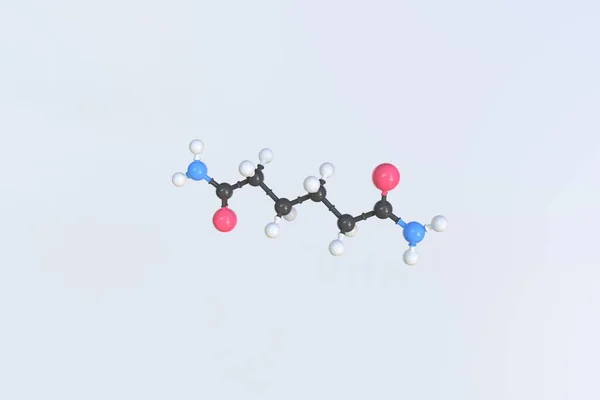 Adipamidmolekyl. Isolerad molekylär modell. 3D-rendering — Stockfoto