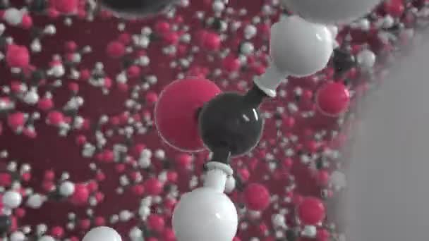 Paraformaldehydmolekyl, isolerad molekylmodell. Looping 3D-animering eller rörelse bakgrund — Stockvideo