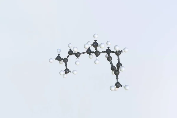 Ząberene分子，科学分子模型，循环3D动画 — 图库照片