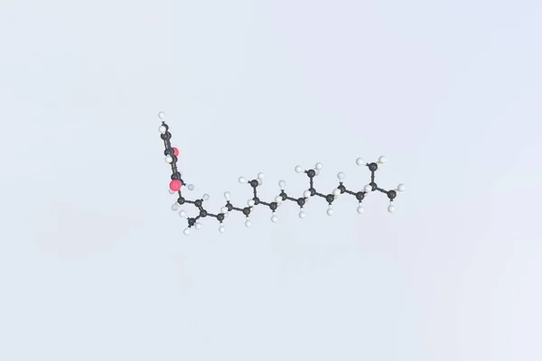 K-vitamin molekula, tudományos molekuláris modell, hurok 3D animáció — Stock Fotó