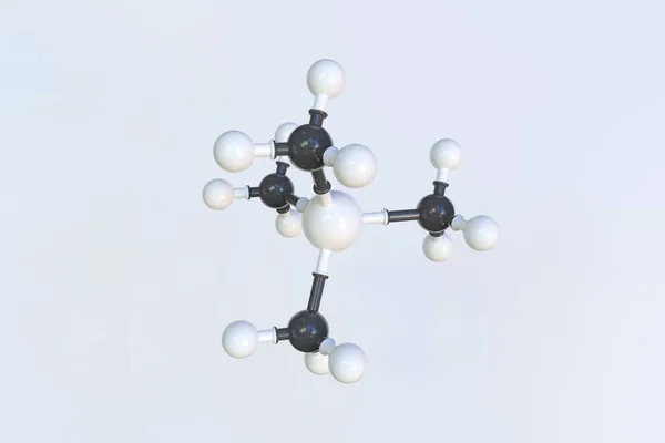 Tetramethylsilane-Molekül mit Kugeln, wissenschaftliches Molekularmodell. 3D-Rendering — Stockfoto