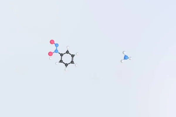 Molécula de cupferron, modelo molecular isolado. Renderização 3D — Fotografia de Stock