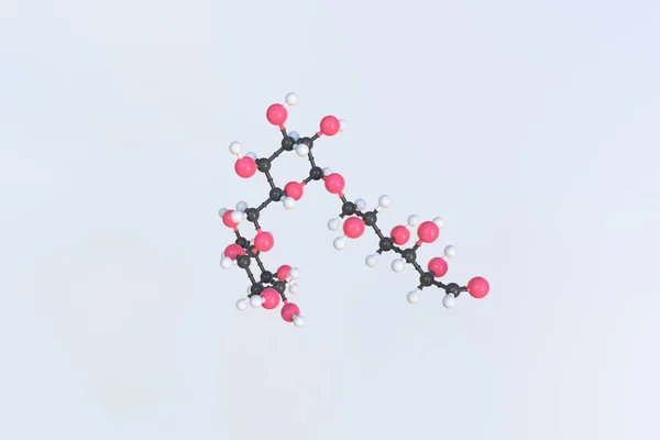 Molécula de dextrano. Modelo molecular aislado. Renderizado 3D —  Fotos de Stock