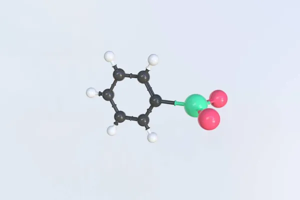 Molécula de iodoxibenzeno, modelo molecular isolado. Renderização 3D — Fotografia de Stock