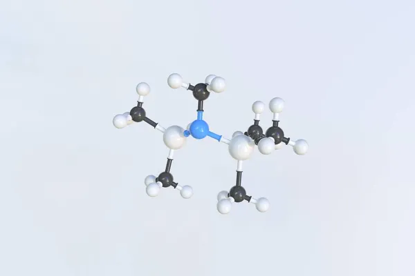 六甲基二硅烷分子，科学分子模型，循环3D动画 — 图库照片