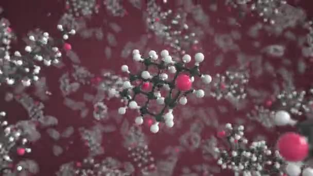 プロゲステロン分子科学分子モデルループ3Dアニメーション — ストック動画