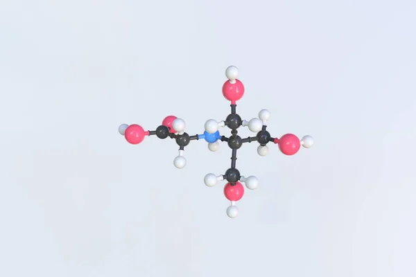 ボールで作られたトリシン分子,科学的な分子モデル.3Dレンダリング — ストック写真