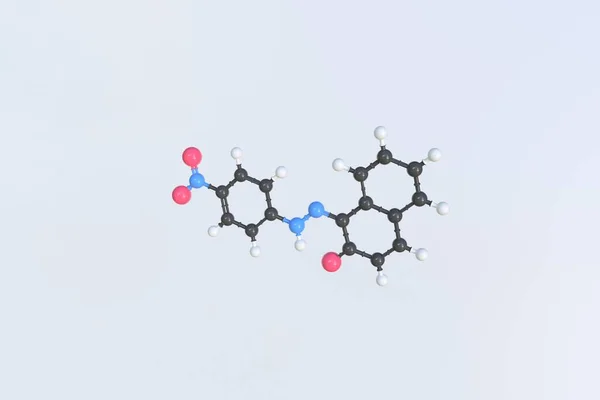 Para czerwona molekuła, naukowy model molekularny, pętla animacji 3d — Zdjęcie stockowe