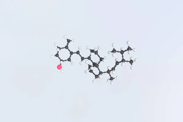 Молекула витамина d, изолированная молекулярная модель. 3D рендеринг — стоковое фото